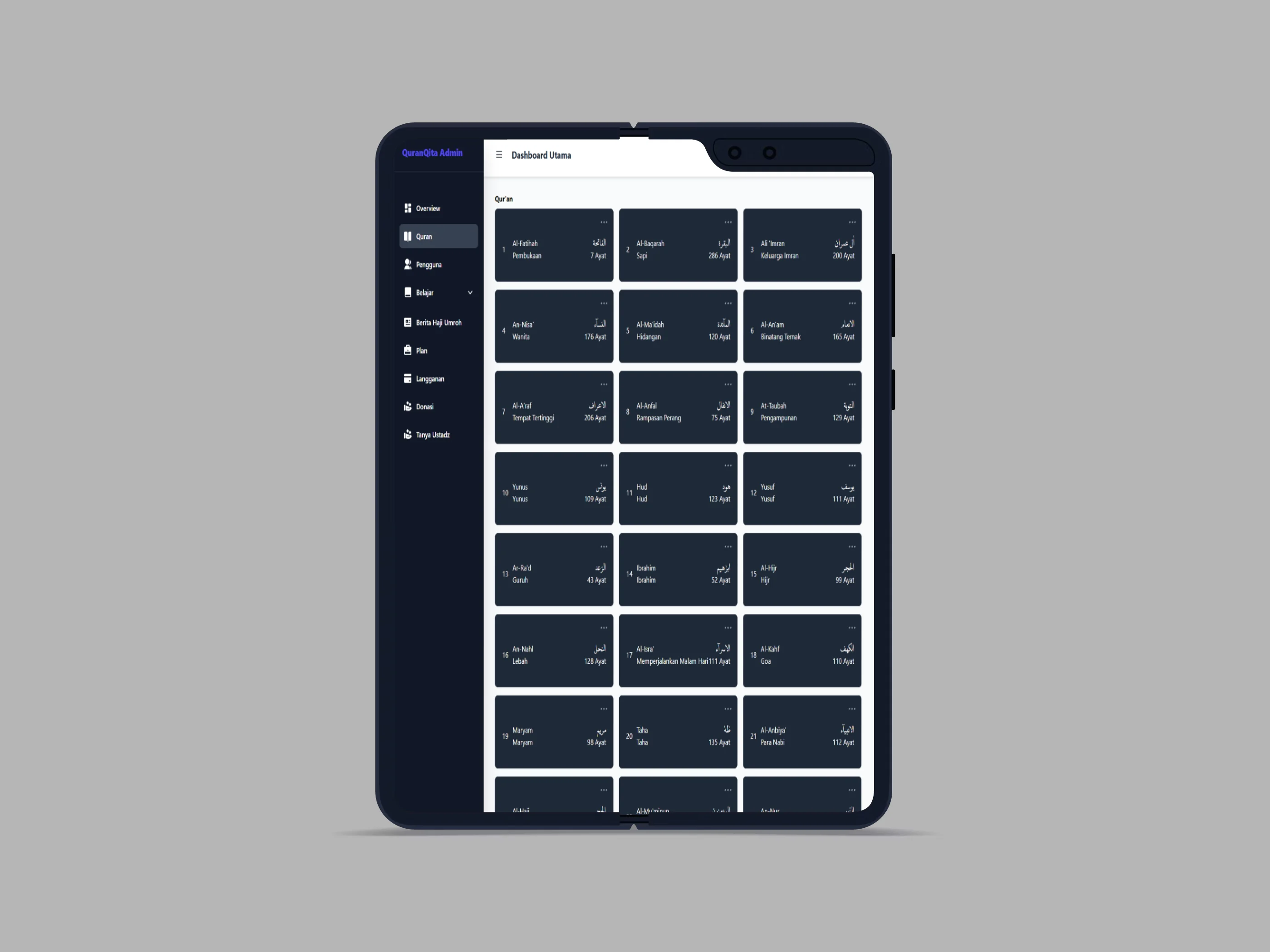 QuranQita – Backend API & Admin Dashboard System